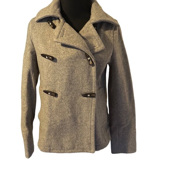 Old Navy gray toggle button wool blend coat size XS - Picture 4 of 6